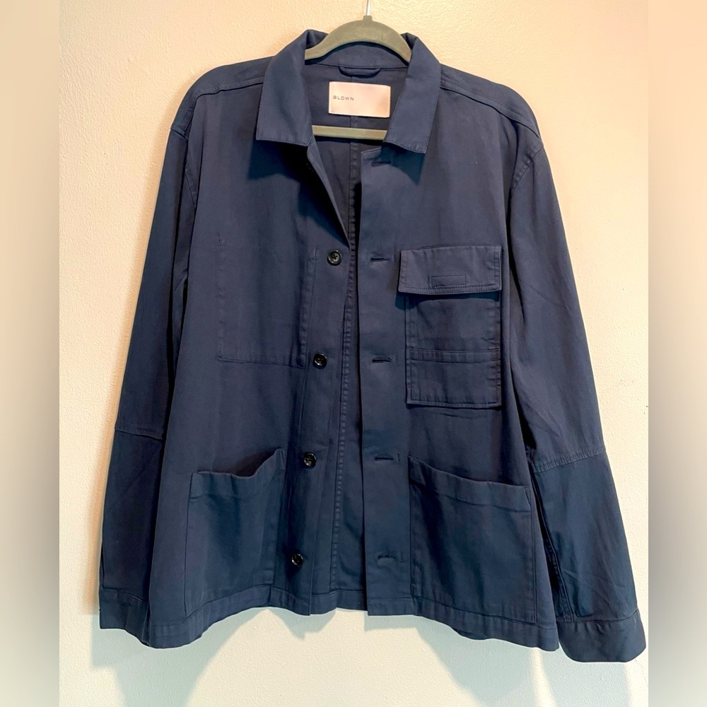 BLDWN Isaac Work Jacket In Midnight Blue Men’s Size Large